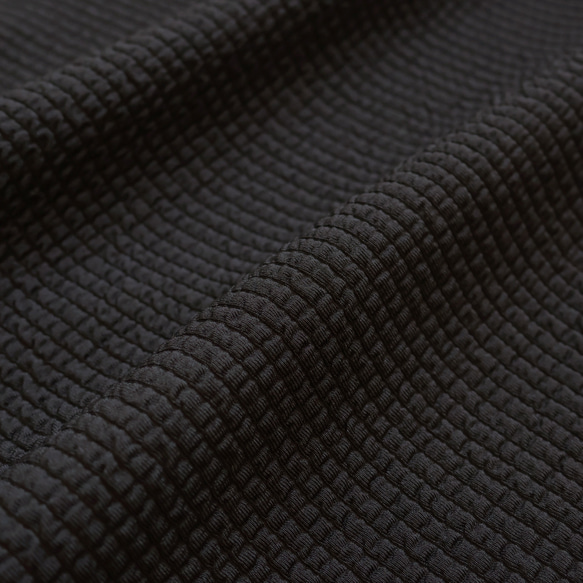 【選べる3色◎】ワッフルふくれジャガード フレアスカート【ブラック】 9枚目の画像