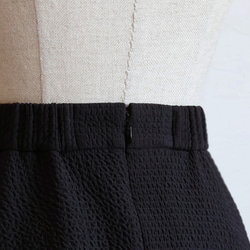 【選べる3色◎】ワッフルふくれジャガード フレアスカート【ブラック】 7枚目の画像