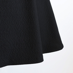 【選べる3色◎】ワッフルふくれジャガード フレアスカート【ブラック】 8枚目の画像