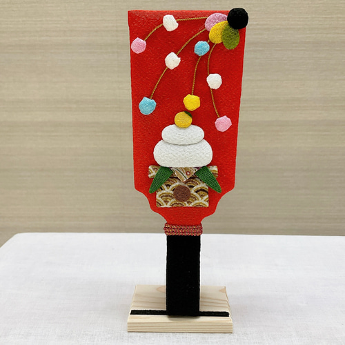 お正月【ちりめん 立て飾り 羽子板】鏡餅 お正月ディスプレイ 迎春玄関