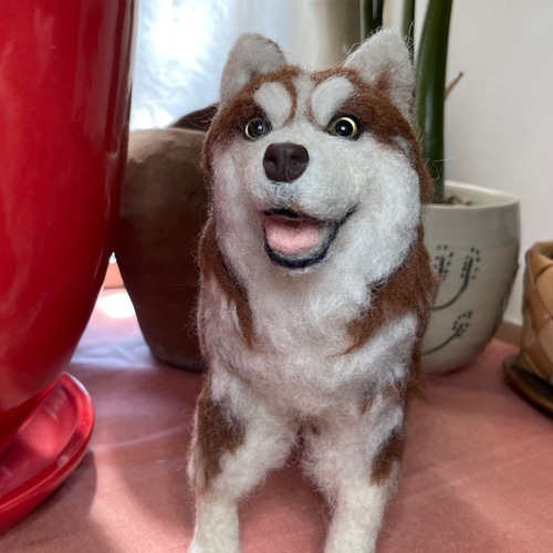 羊毛フェルト シベリアハスキー犬 羊毛フェルト なな工房 通販