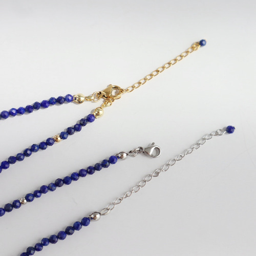 コーデが完成♪ラピスラズリ・三日月ネックレス+ブレスレット3点set