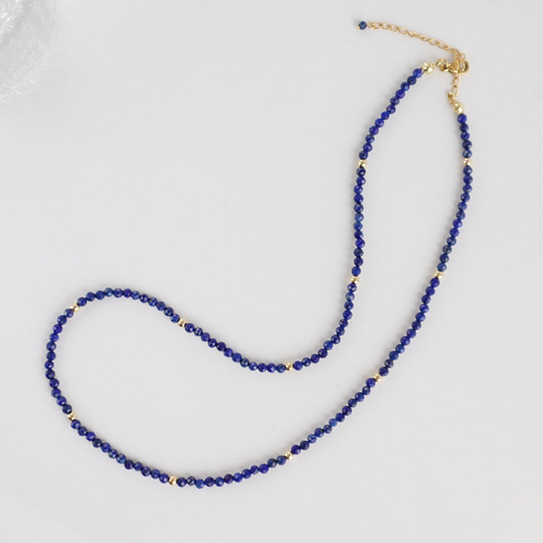 コーデが完成♪ラピスラズリ・三日月ネックレス+ブレスレット3点set