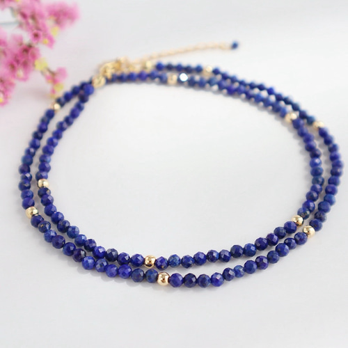 金属アレルギー対応 ／ 天然石ラピスラズリネックレス単品 ネックレス