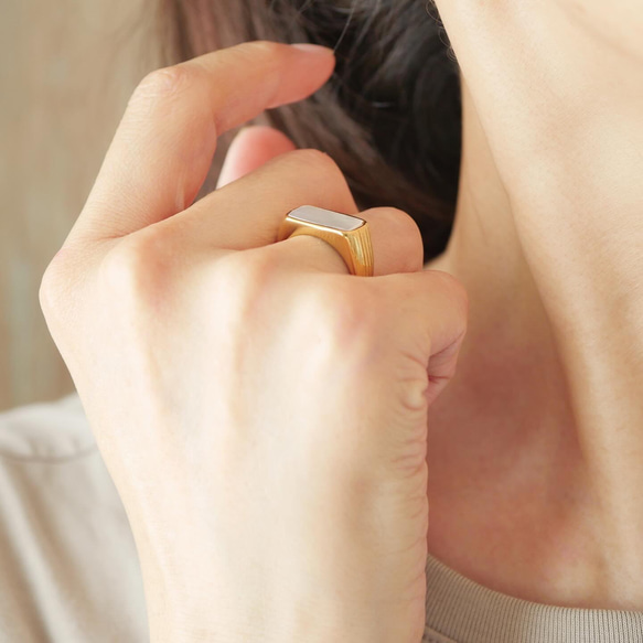 貝殼印章戒指 第3張的照片