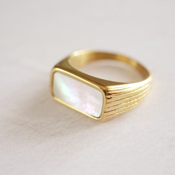 貝殼印章戒指 第2張的照片