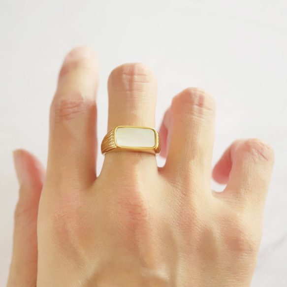 貝殼印章戒指 第7張的照片