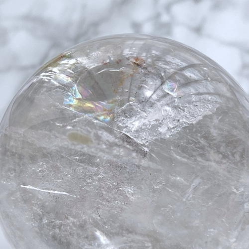 レインボー&ライモナイト✨ブラジル産天然水晶スフィア 立体・オブジェ