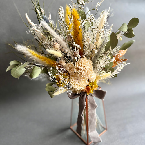 ウェディングブーケ ドライフラワー 秋のドライブーケ ギフトブーケ