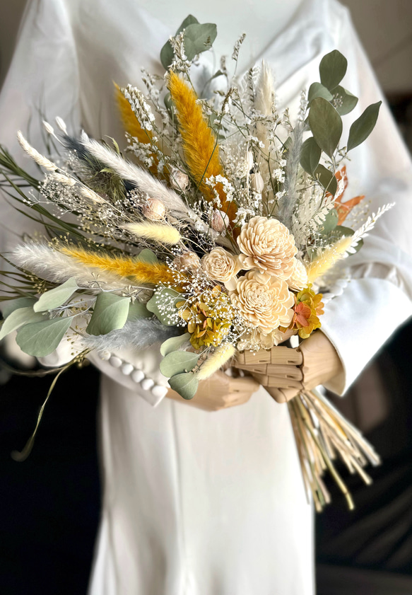 ウェディングブーケ ドライフラワー 秋のドライブーケ ギフトブーケ