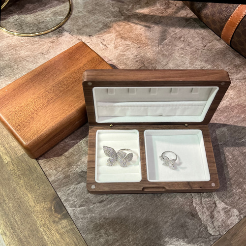 高級アンティーク風木目調ジュエリーボックス♡