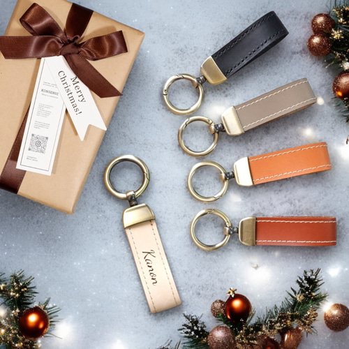 名入れ可】本革キーホルダー レザー ラッピング対応 プレゼント ギフト