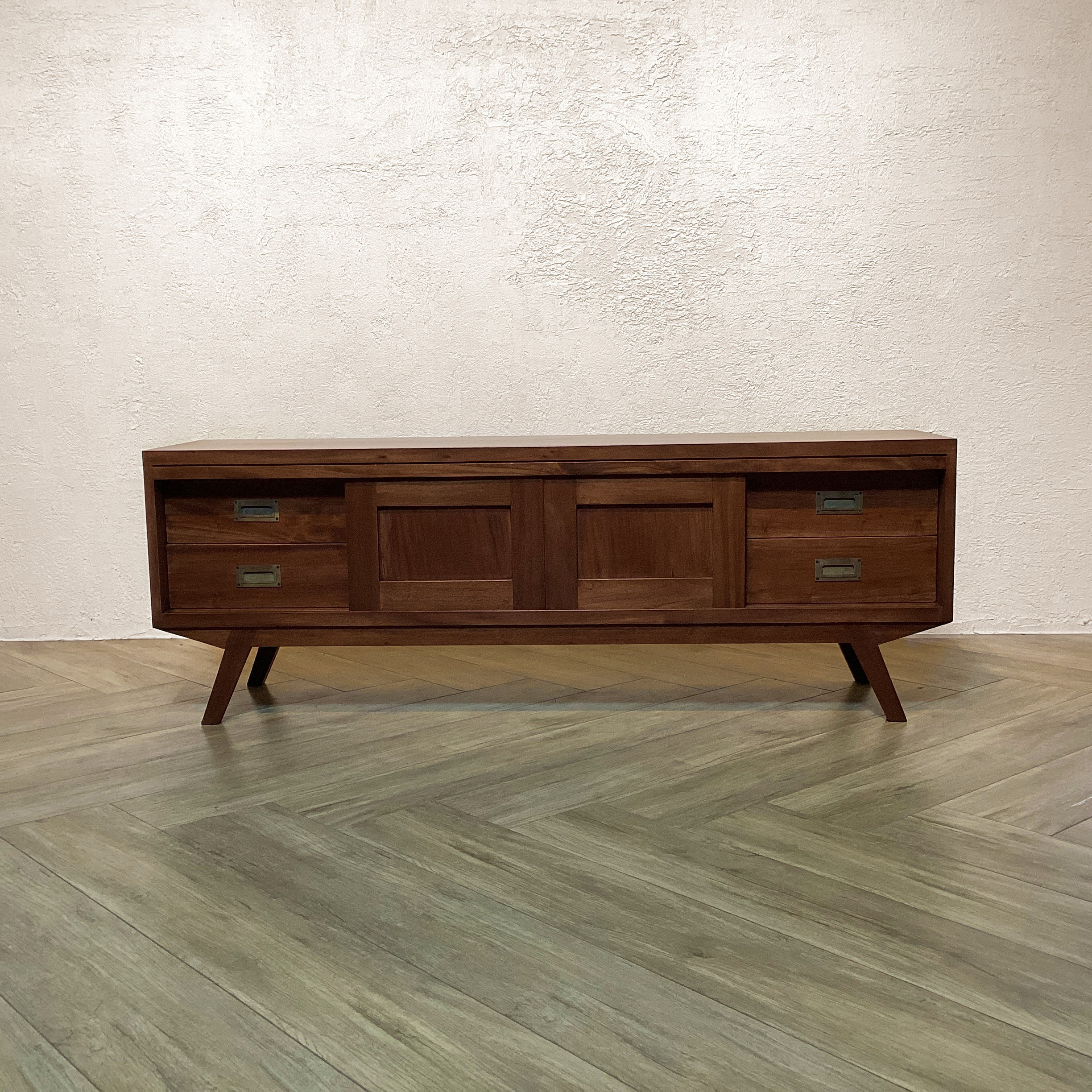 【期間限定10％OFF!!】北欧スタイル マホガニー無垢  サイドボード TVボード マホガニー色 Che090 30,713円