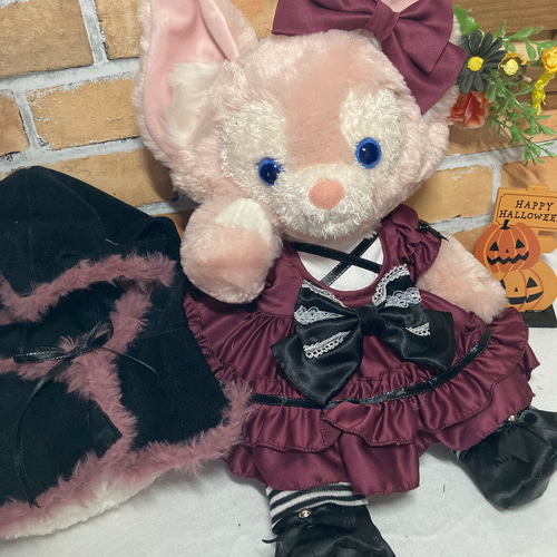 ハロウィン リーナベルSサイズ☆ボルドーコスチューム☆ケープ6点