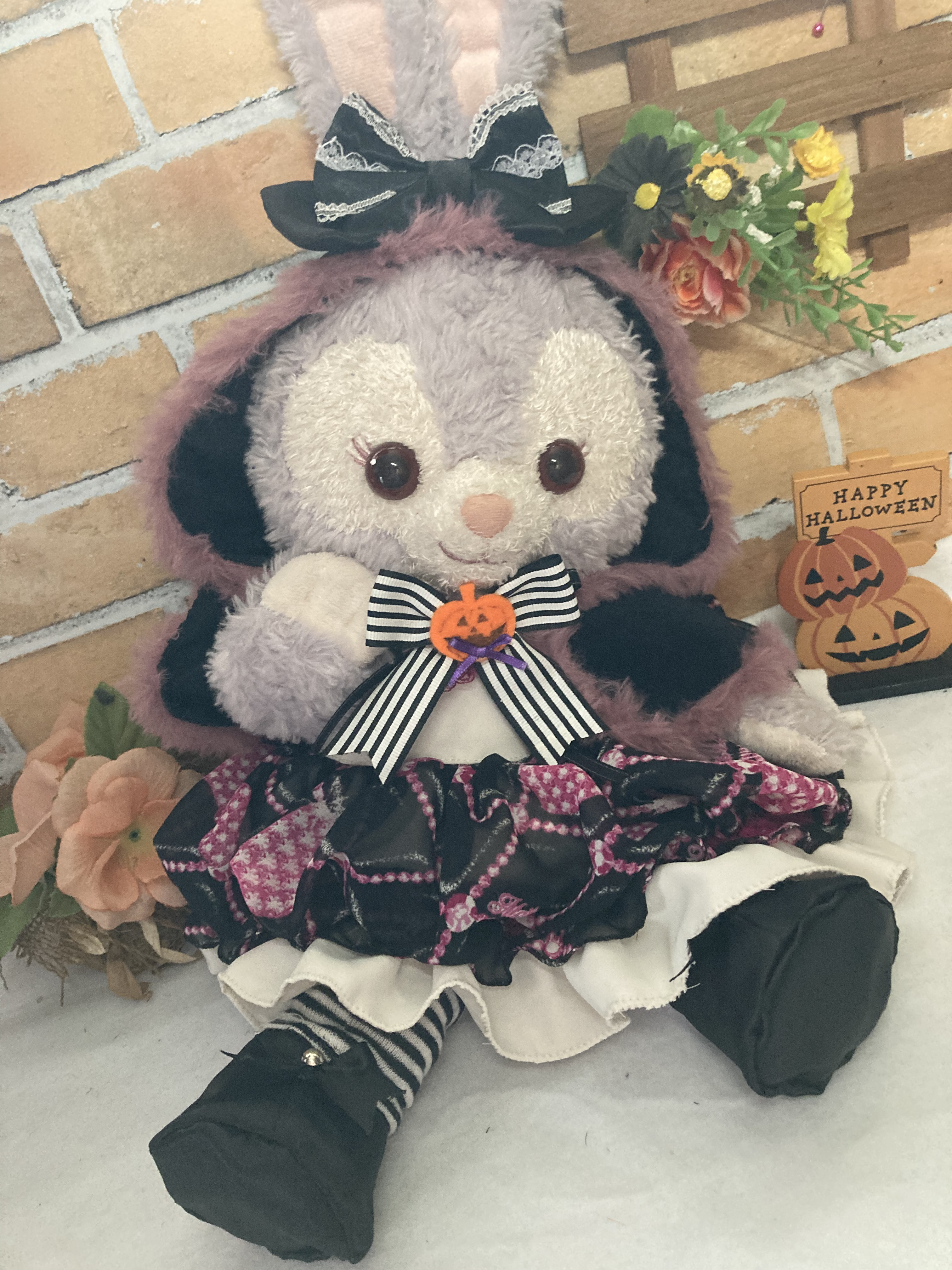 ハロウィン　ステラルーSサイズ☆黒バルーンスカートコスチューム☆ケープ6点セットのワンピース☆リーナベルも出品中