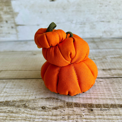 大人かわいいハロウィンかぼちゃタワー 国産帆布 お花 飾り 