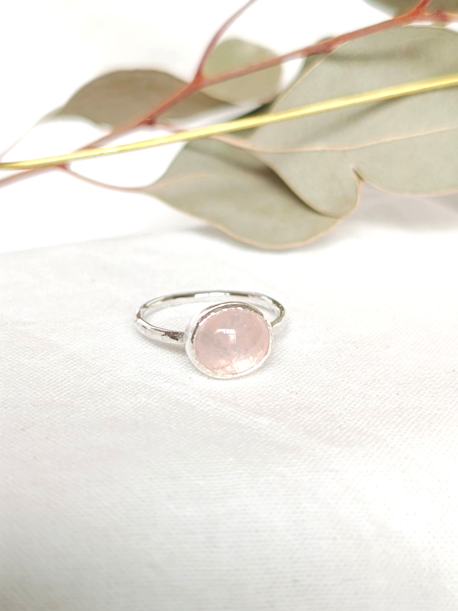 さくら色★　モルガナイト　シルバーリング size12