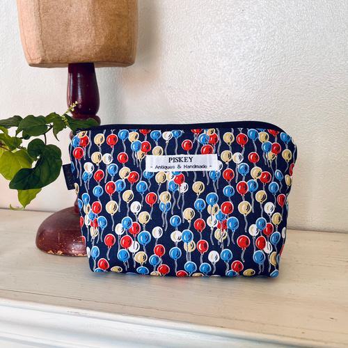 handmade! liberty patch ふんわりポーチ