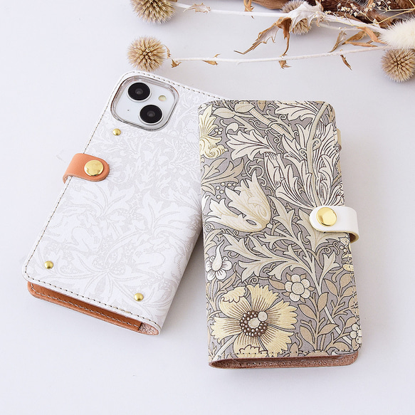 モリス スマホケース 手帳型 本革 ほぼ全機種対応 栃木レザー