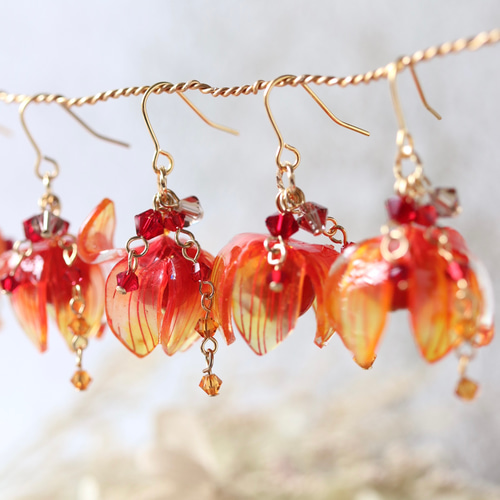秋＊ほおずき*ピアス／イヤリング （鬼灯、ホオズキ） ピアス