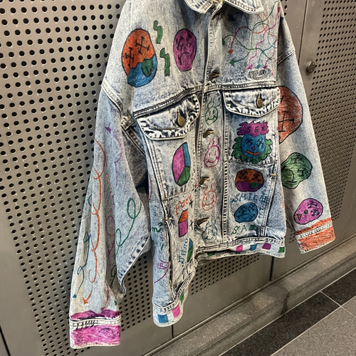 ヴィンテージ ウールジャケット　ブランケットリメイク　古着　一点物 ヴィンテージ ウールジャケットブランケットリメイク古着一点物