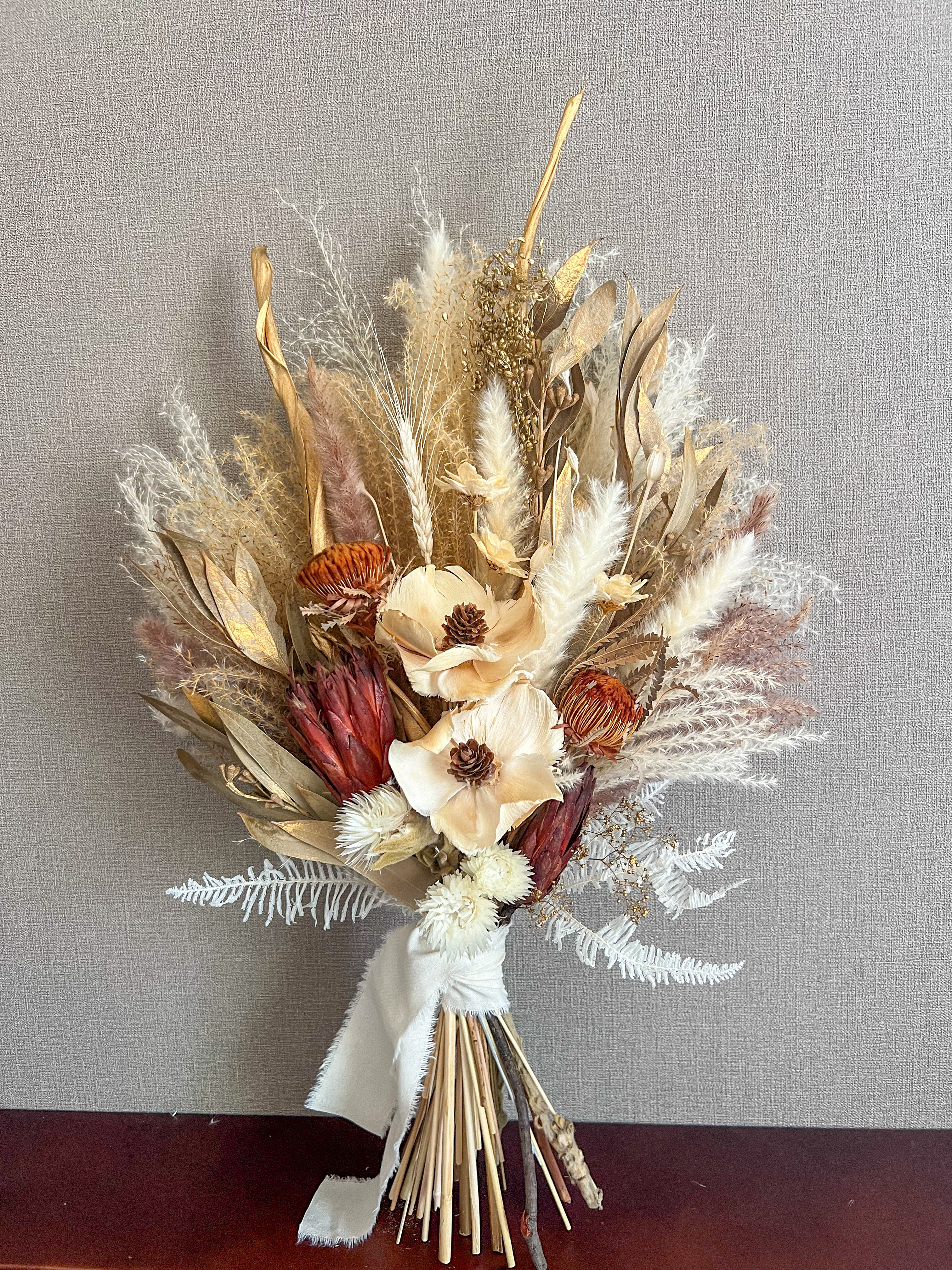 Gold＆beigeカラーブーケ＊Ｌsize