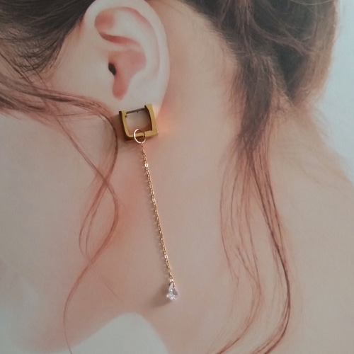 アガットフープ スクエアチャーム アガットフープ スクエアチャーム