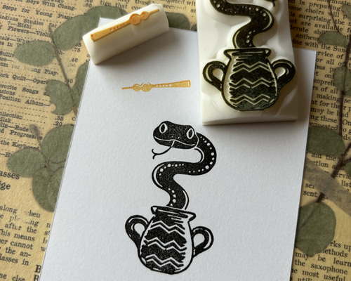 壺蛇さんはんこセット（※受注製作） はんこ・スタンプ wakimichi 通販