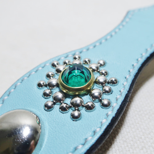 スタッズキーループ サドルレザー レザークラフト 革小物 ベルト