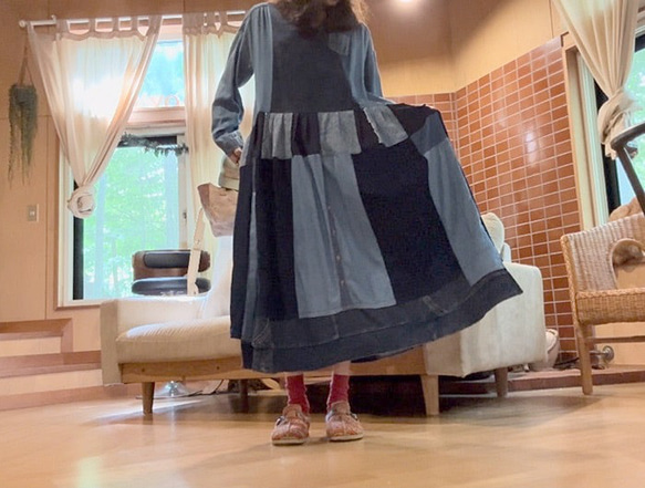 SAYOCAFE、再構築のリメイクワンピースA ワンピース 衣工房SAYOCAFE  