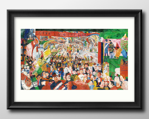 ジュール・ジェームス・ルージェロン 印刷画　絵画額縁 高級 アンティーク 鏡の前の装い ジュール ジェームス ルージュロン ポスター
