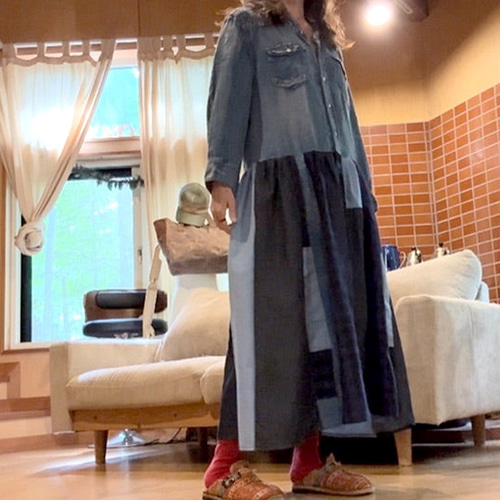 SAYOCAFE、再構築のリメイクワンピースB ワンピース 衣工房SAYOCAFE  