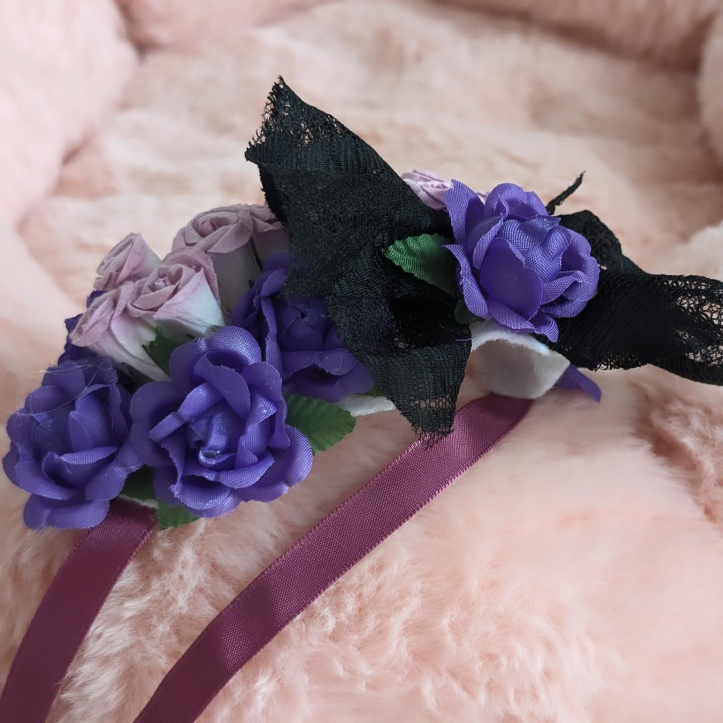 花柄のハロウィーンヘッドバンド ハロウィン ハロウィンの花冠