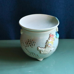 作家陶芸ランプ大小 角山製陶所 ランプシェード完成 □土岐市泉西小学校3年生作品