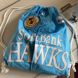 ユニフォームでリメイク・upcycling→ジムサック(リュック)・エコバッグ 11枚目の画像