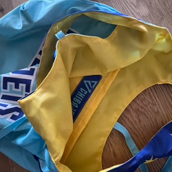 ユニフォームでリメイク・upcycling→ジムサック(リュック)・エコバッグ 16枚目の画像