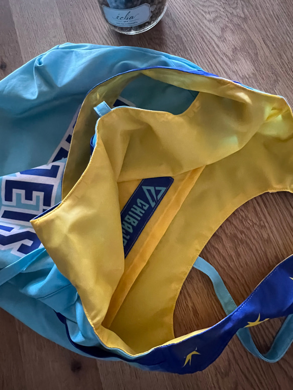 ユニフォームでリメイク・upcycling→ジムサック(リュック)・エコバッグ 16枚目の画像