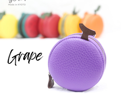 グレープ 丸ミニポーチ 葡萄 ぶどう チャーム ゴルフボールケース