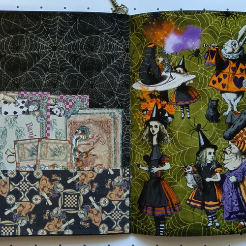 ★ジャンクジャーナル  junk journal ハロウィン★ 雑記帳 ★ ハロウィンワンダーランド アリス ジャンクジャーナル兼