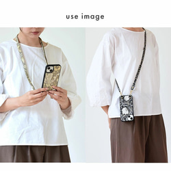 モリス iPhoneケース グリップタッチ 縦吊り1 スマホケース ショルダー  本革  レザー ウィリアムモリス 17枚目の画像