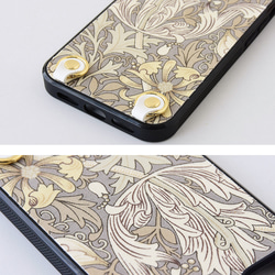 モリス iPhoneケース グリップタッチ 縦吊り1 スマホケース ショルダー  本革  レザー ウィリアムモリス 13枚目の画像