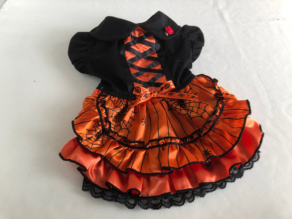 Kimnee　ハンドメイド　犬服　ハロウィン切替　肩フリルタンク　③ Kimnee ハンドメイド 犬服 ハロウィン切替 肩フリルタンク ③ Kimnee