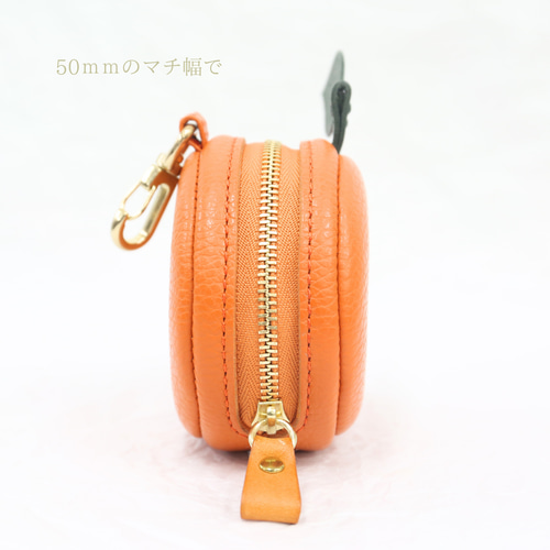 オレンジ 丸ミニポーチ 蜜柑 みかん チャーム ゴルフボールケース