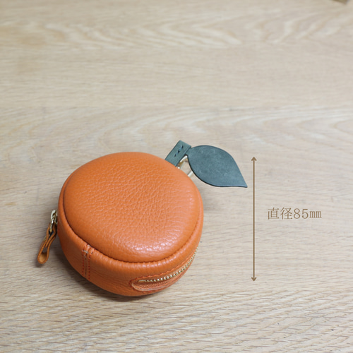 オレンジ 丸ミニポーチ 蜜柑 みかん チャーム ゴルフボール