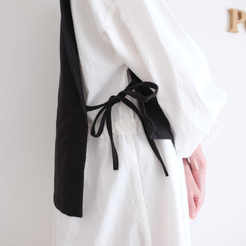 Vネックサイドリボンベスト 微起毛 ブラック ベスト POPO 通販