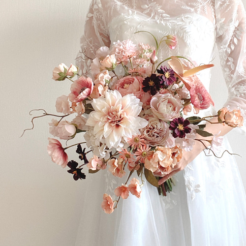秋色ウェディングブーケ【結婚式/ウェディング/リゾート婚/前撮り