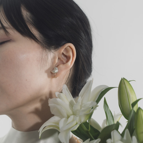 パール ロング ピアス MICHIRU パール ロングピアス 個性的