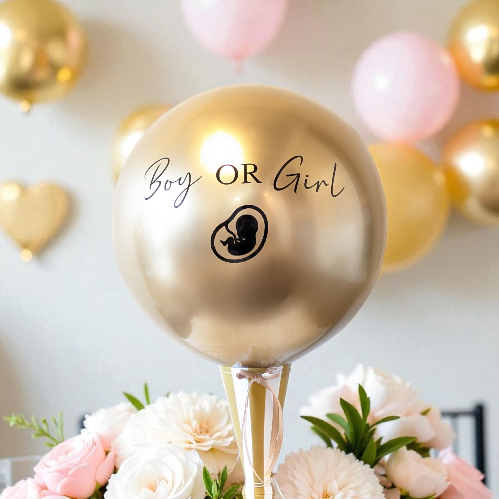 ビックサイズ　50cm ジェンダーリビールバルーン　クラッカー