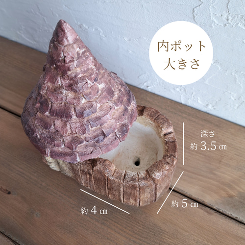 魔女の赤い屋根の家｜モルタル植木鉢／ガーデンオブジェ 【ワケありな