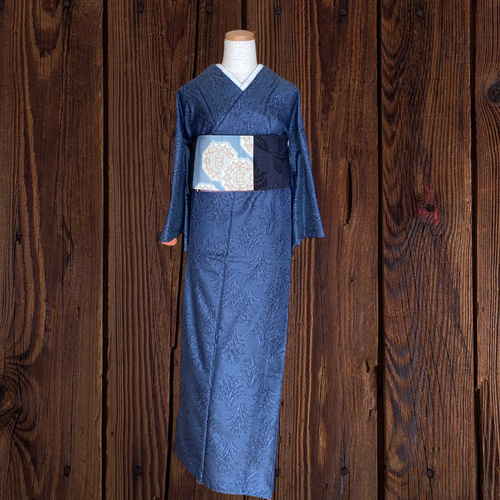 紬お着物リメイク パッチワーク* 大人の兵児帯 半幅帯 長尺475cm